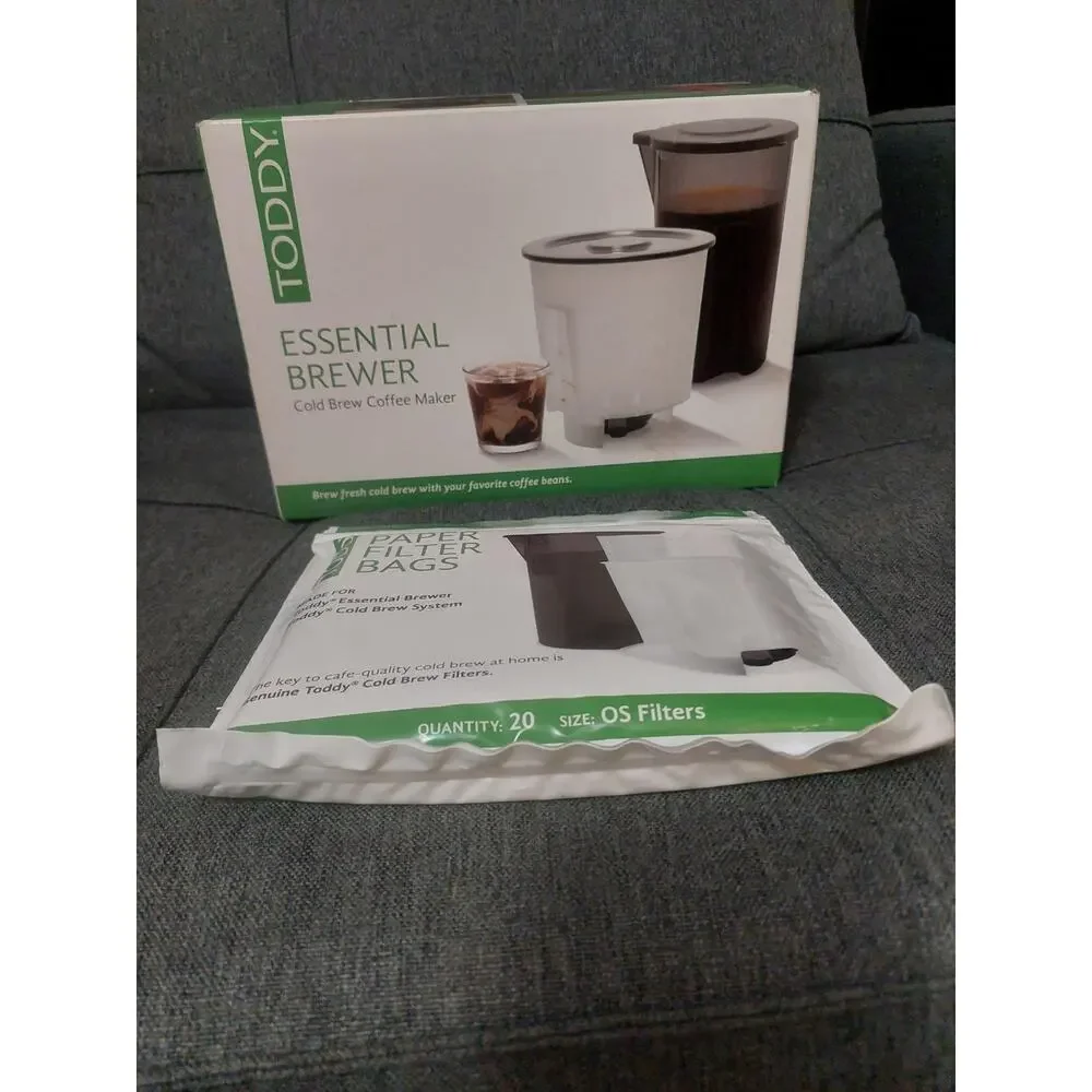 Toddy® Essential Brewer Cold Brew Coffee Maker + 20 Filters Brand New Sealed